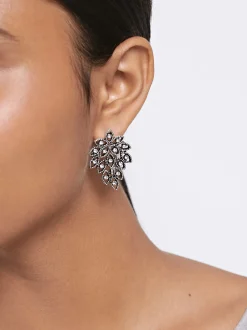 PARFOIS Raffinierter Modeschmuck|Lange Ohrringe>Mittelgro&szlig;e Ohrringe Mit Glitzersteinen Silber