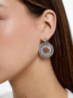 PARFOIS Lange Ohrringe>Mittelgro&szlig;e Ohrringe Mit Glitzersteinen Silber