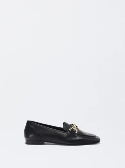 PARFOIS Raffinierter Modeschmuck|Kurze Halsketten>Mokassins Aus Leder Mit Metallschnalle Schwarz