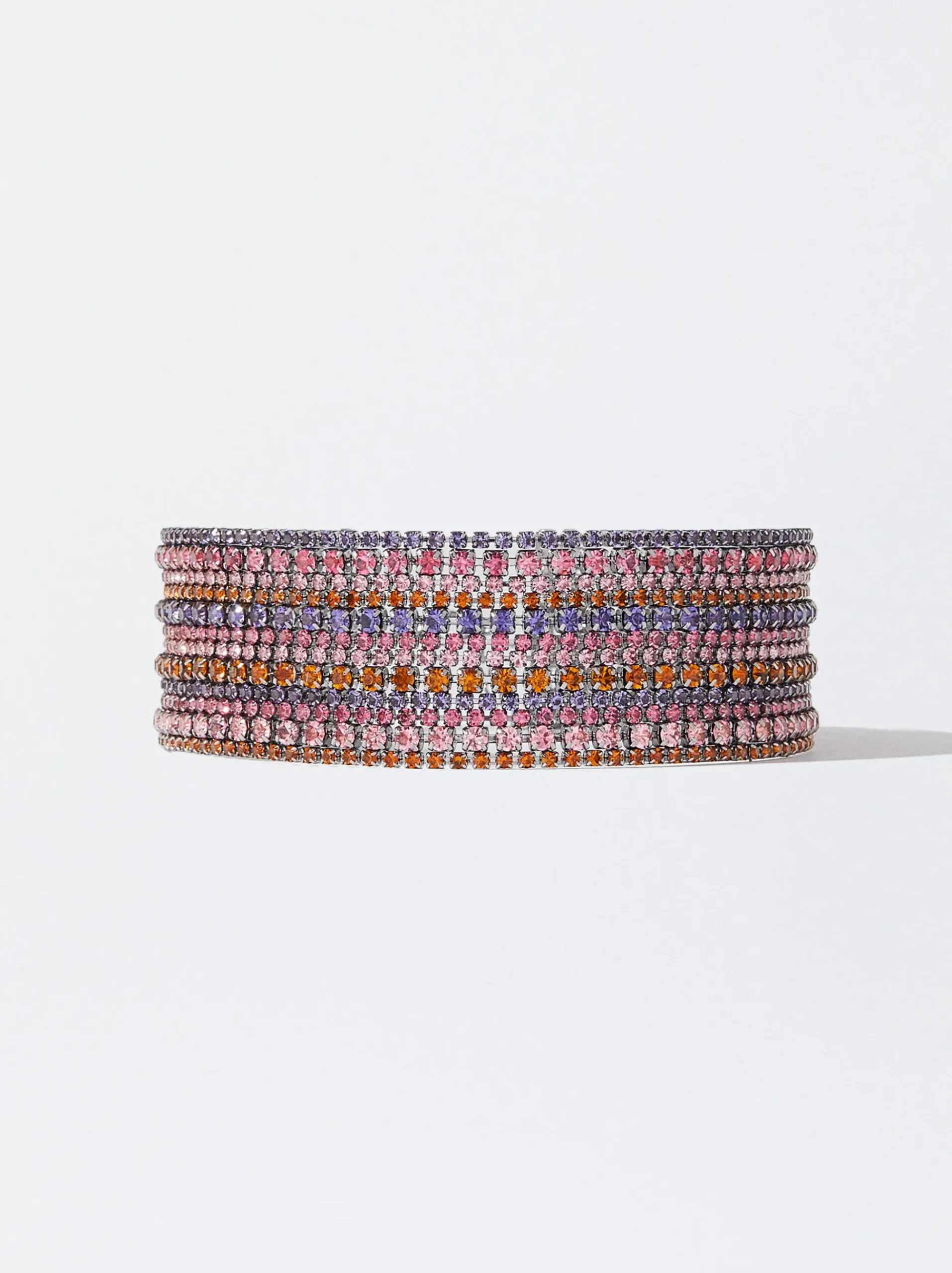 PARFOIS Set Ohrringen|Hoop-Ohrringe>Multicolor Kristall-Choker Mehrfarbig