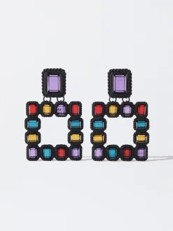 PARFOIS Lange Ohrringe>Multicolor-Geometrische Ohrringe Mehrfarbig