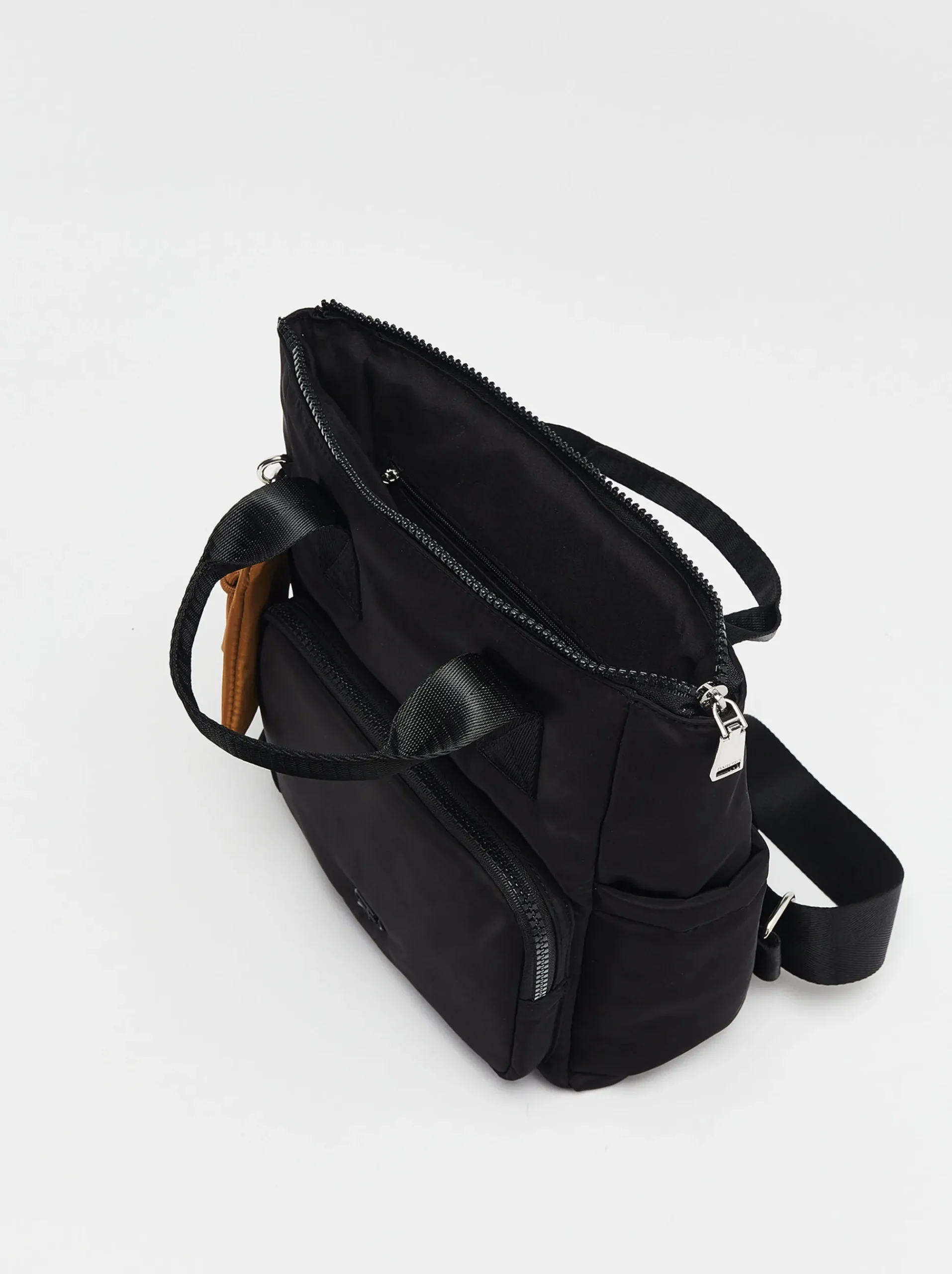 PARFOIS Rücksäcke>Nylonrucksack Mit Anhänger Schwarz