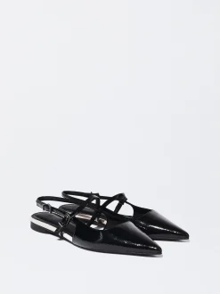 PARFOIS Raffinierter Modeschmuck|Set Ohrringen>Offene, Flache Schuhe Schwarz