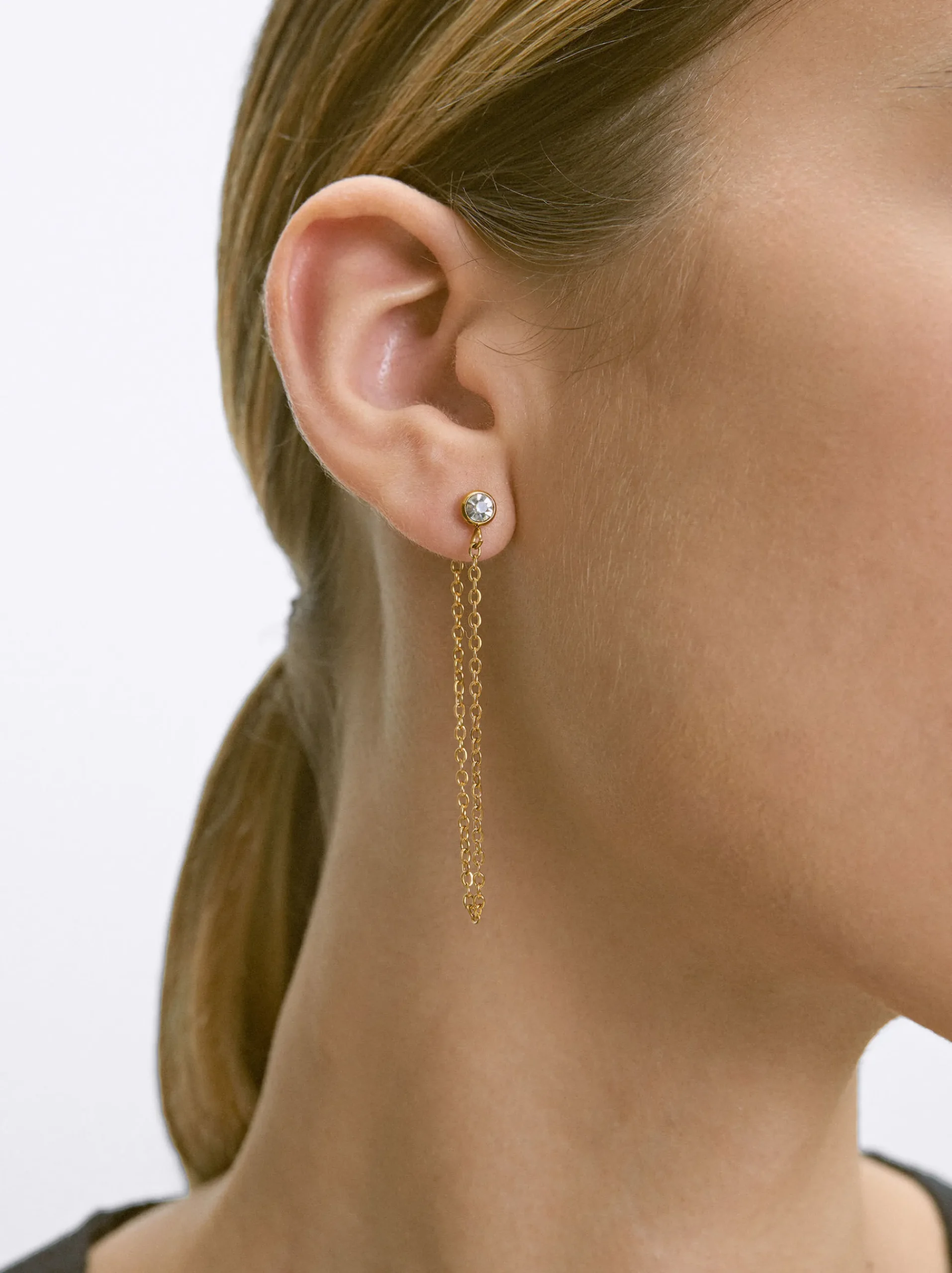 PARFOIS Basics|Kurze Ohrringe>Ohrringe Aus em Stahl Golden