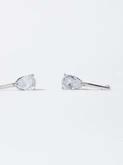 PARFOIS Halsketten|Kurze Halsketten>Ohrringe Aus Stahl Mit Zierkristallen Silber