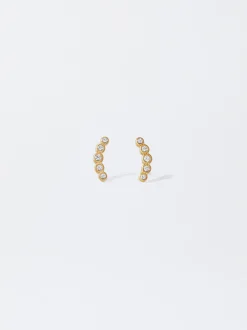PARFOIS Halsketten|Kurze Halsketten>Ohrringe Aus Stahl Mit Zierkristallen Golden