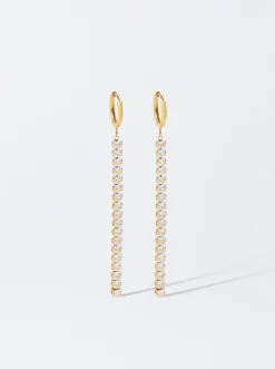 PARFOIS Basics|Kurze Ohrringe>Ohrringe Aus Stahl Mit Zirkonia Golden