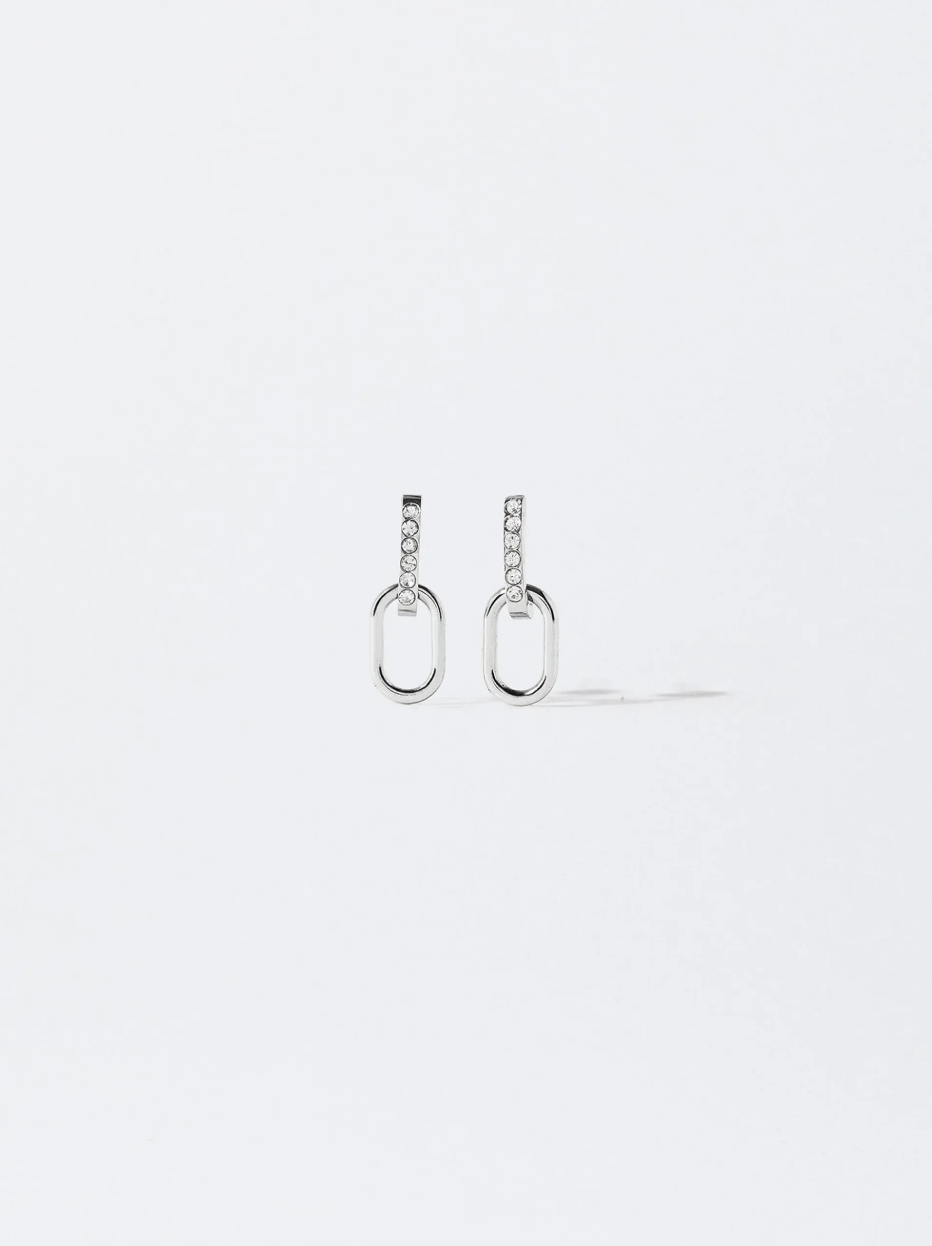 PARFOIS Basics|Set Ohrringen>Ohrringe Aus Stahl Mit Zierkristallen Silber