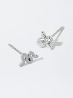 PARFOIS Halsketten|Kurze Halsketten>Ohrringe Aus Stahl Mit Zirkonia Silber