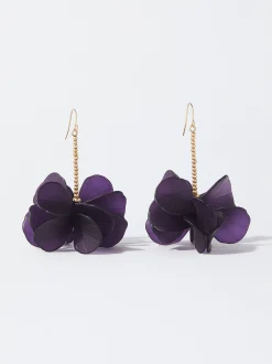 PARFOIS Lange Ohrringe|Trend Collection>Ohrringe Mit Blume Violett