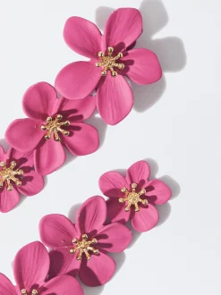 PARFOIS Lange Ohrringe|Trend Collection>Ohrringe Mit Blume Rosa