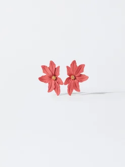 PARFOIS Kurze Halsketten>Ohrringe Mit Blume Koralle