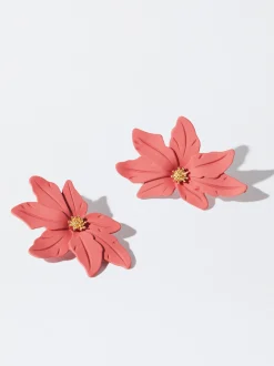 PARFOIS Kurze Halsketten>Ohrringe Mit Blume Koralle
