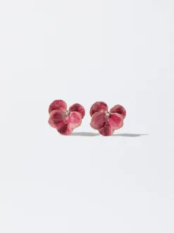 PARFOIS Ringe>Ohrringe Mit Blume Fuchsia
