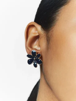 PARFOIS Broschen>Ohrringe Mit Blume Blau