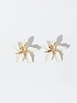 PARFOIS Lange Ohrringe|Trend Collection>Ohrringe Mit Blume Beige