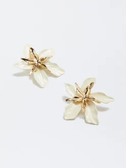 PARFOIS Lange Ohrringe|Trend Collection>Ohrringe Mit Blume Beige