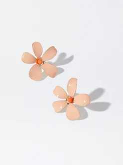PARFOIS Ringe>Ohrringe Mit Blume Orange