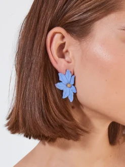 PARFOIS Set Ohrringen|Hoop-Ohrringe>Ohrringe Mit Blume Blau