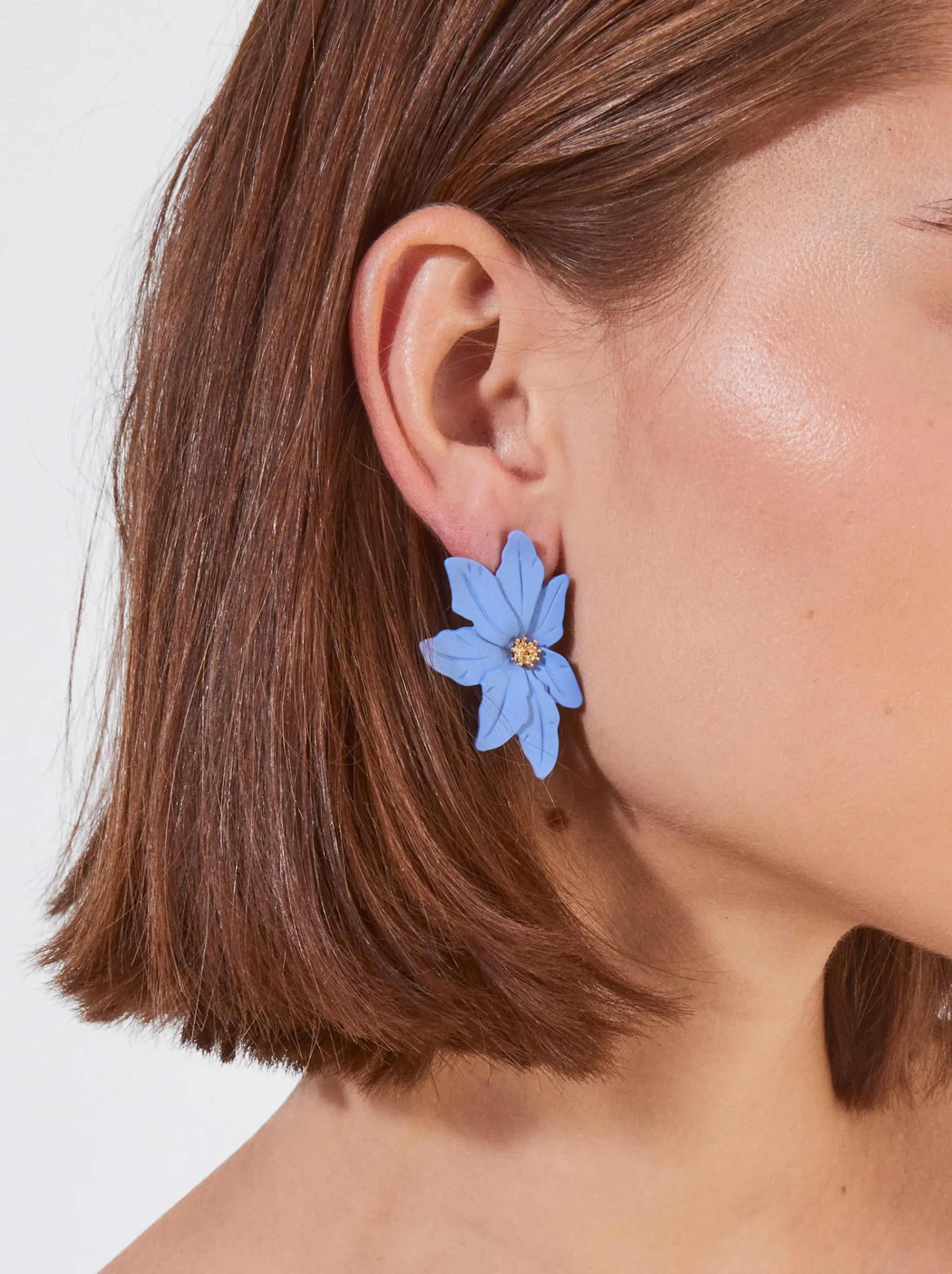 PARFOIS Set Ohrringen|Hoop-Ohrringe>Ohrringe Mit Blume Blau