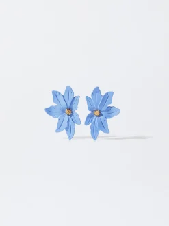 PARFOIS Set Ohrringen|Hoop-Ohrringe>Ohrringe Mit Blume Blau
