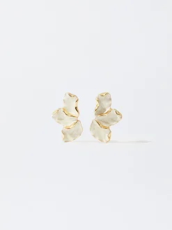 PARFOIS Kurze Halsketten>Ohrringe Mit Blume Golden