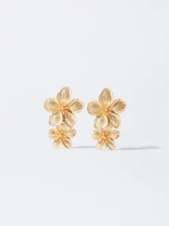 PARFOIS Raffinierter Modeschmuck|Ringe>Ohrringe Mit Blume Golden