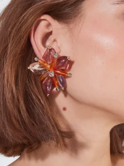 PARFOIS Lange Ohrringe|Trend Collection>Ohrringe Mit Blume Mehrfarbig