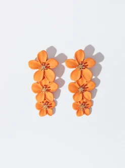 PARFOIS Ringe>Ohrringe Mit Blume Orange