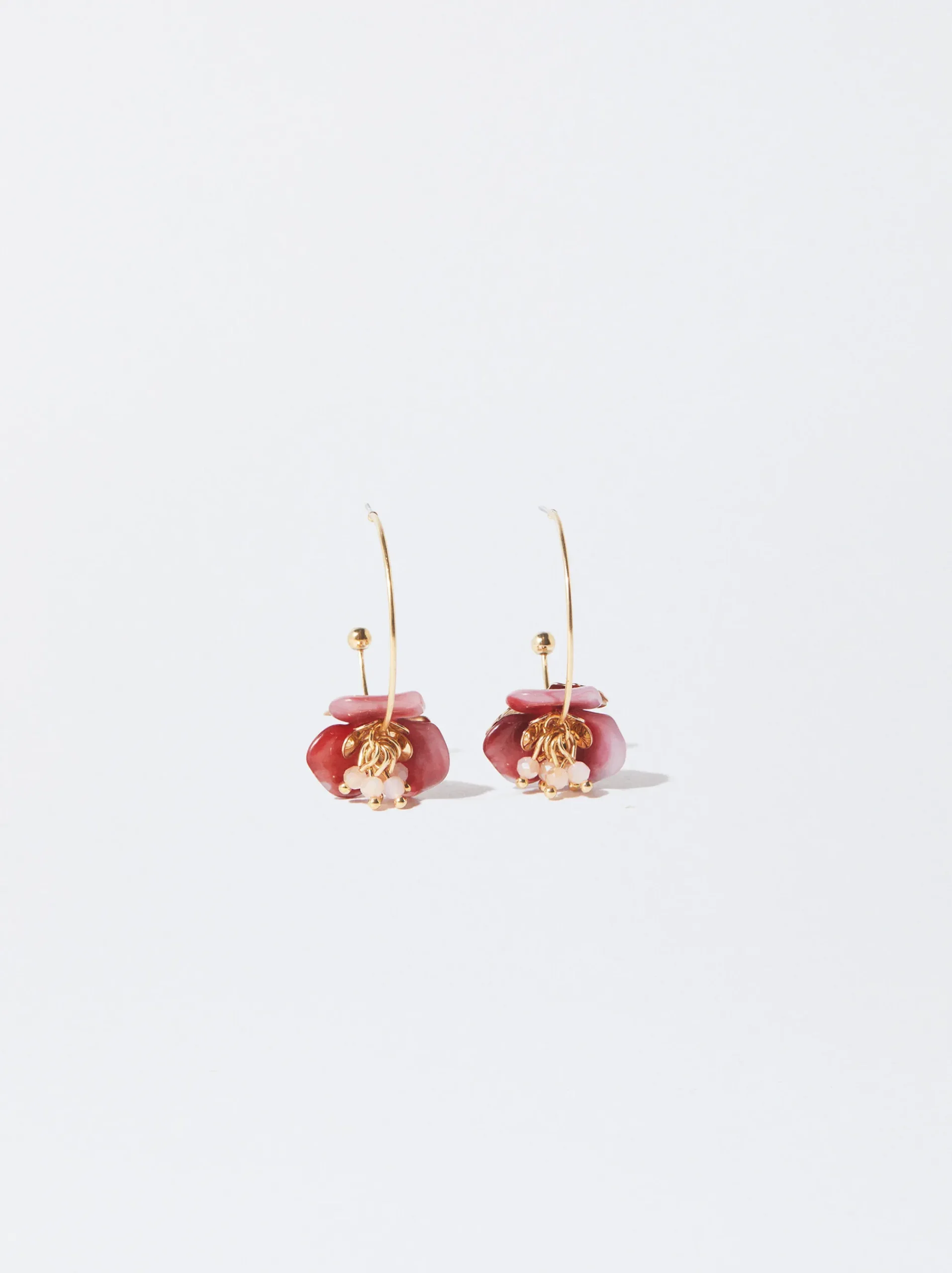 PARFOIS Ringe>Ohrringe Mit Blume Aus Harz Bordeaux