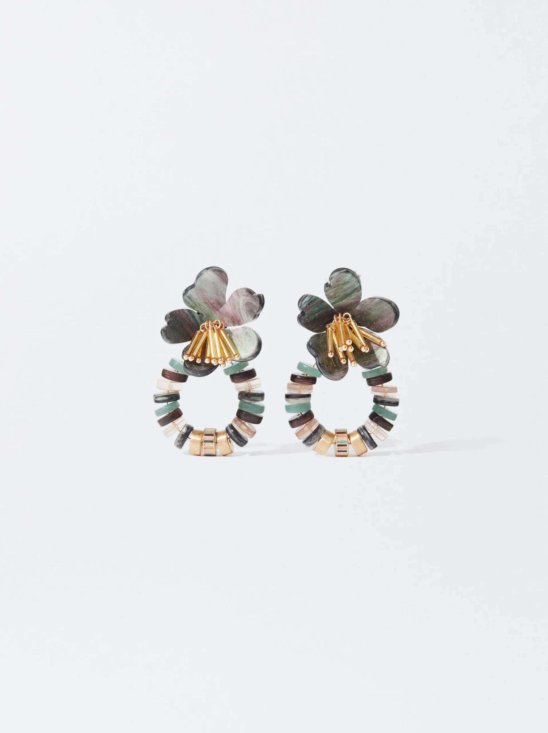 PARFOIS Ringe>Ohrringe Mit Blume Aus Harz Mehrfarbig