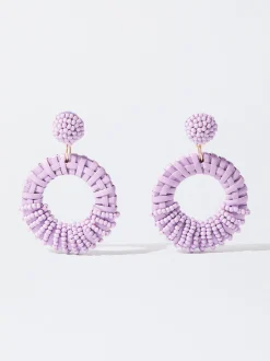 PARFOIS Ringe>Ohrringe Mit Glasperlen Lila