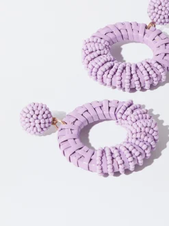 PARFOIS Ringe>Ohrringe Mit Glasperlen Lila