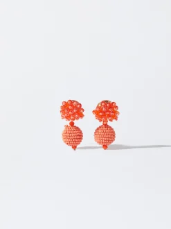 PARFOIS Lange Ohrringe>Ohrringe Mit Glasperlen Orange