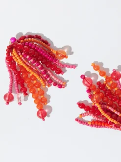 PARFOIS Lange Ohrringe>Ohrringe Mit Glasperlen Fuchsia