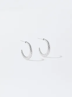 PARFOIS Premium|Kurze Halsketten>Ohrringe Mit Goldprägung Silber