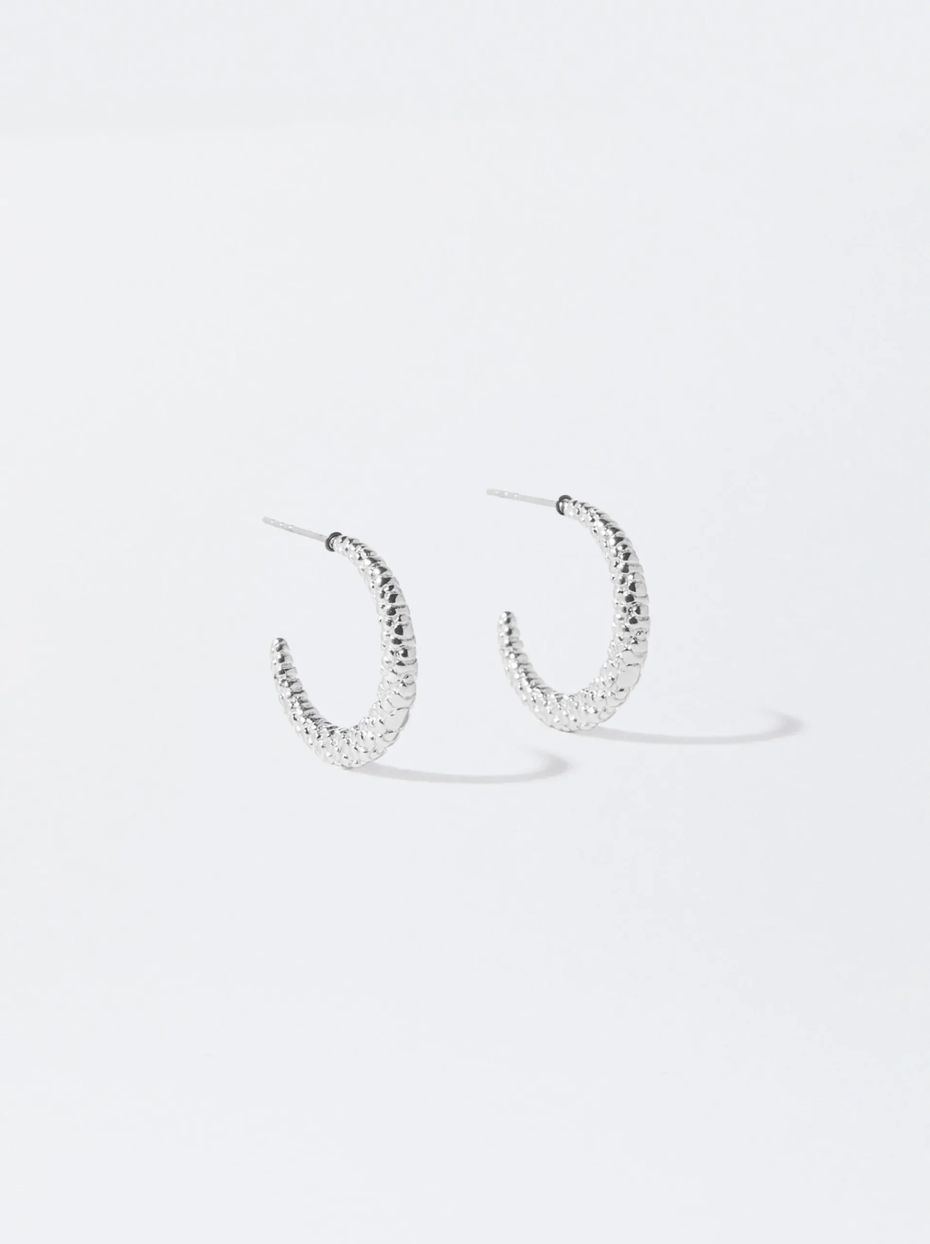 PARFOIS Premium|Kurze Halsketten>Ohrringe Mit Goldprägung Silber