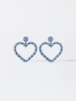 PARFOIS Lange Ohrringe>Ohrringe Mit Herz Blau