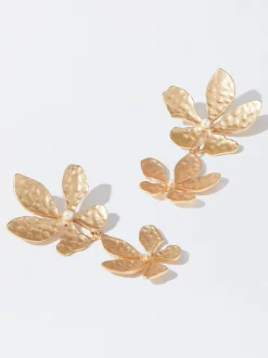 PARFOIS Raffinierter Modeschmuck|Kurze Ohrringe>Ohrringe Mit Kunstperle Und Blume Weib