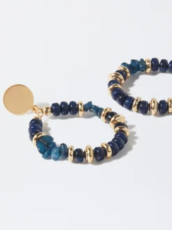 PARFOIS Ringe>Ohrringe Mit Stein Blau
