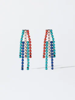 PARFOIS Lange Ohrringe|Trend Collection>Ohrringe Mit Zierkristallen Mehrfarbig