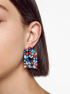 PARFOIS Ohrringe>Ohrringe Mit Zierkristallen Marineblau