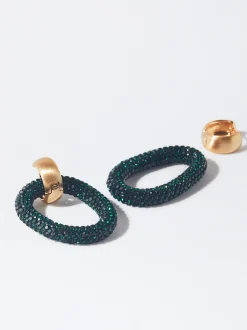 PARFOIS Ringe>Ohrringe Mit Zierkristallen