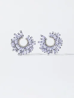 PARFOIS Ringe>Ohrringe Mit Zierkristallen Lila