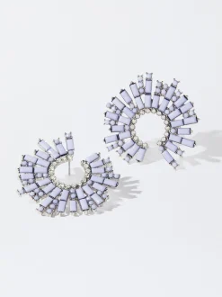PARFOIS Ringe>Ohrringe Mit Zierkristallen Lila