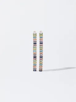 PARFOIS Lange Ohrringe|Premium>Ohrringe Mit Zirkonia Mehrfarbig