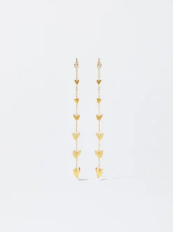 PARFOIS Basics|Kurze Ohrringe>Ohrstecker Aus Stahl Mit Herz Golden