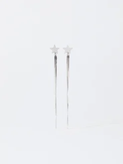 PARFOIS Halsketten|Kurze Halsketten>Ohrstecker Aus Stahl Mit Stern Silber