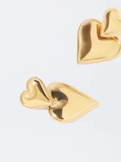 PARFOIS Halsketten|Kurze Halsketten>Ohrstecker Aus Stahl Mit Herz Golden