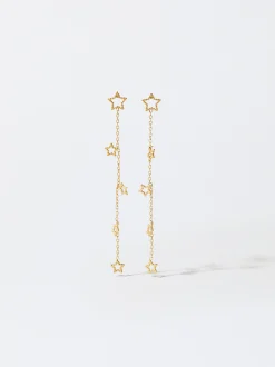 PARFOIS Halsketten|Kurze Halsketten>Ohrstecker Aus Stahl Mit Stern Golden